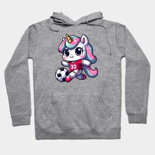 Football Unicorn Olympics ⚽🦄 - Goal! Score with Cuteness! Hoodie